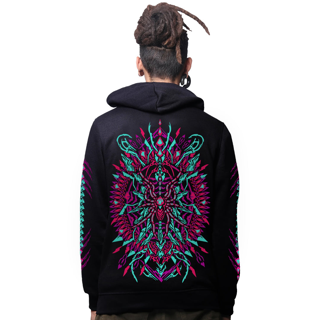 Arakan | Zip-Up Cotton Hoodie UV Light Reactive