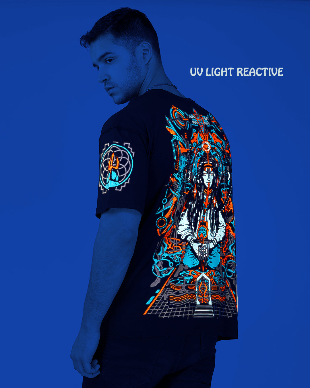 Shamanic | UV Light Reactive | Oversized T-Shirt