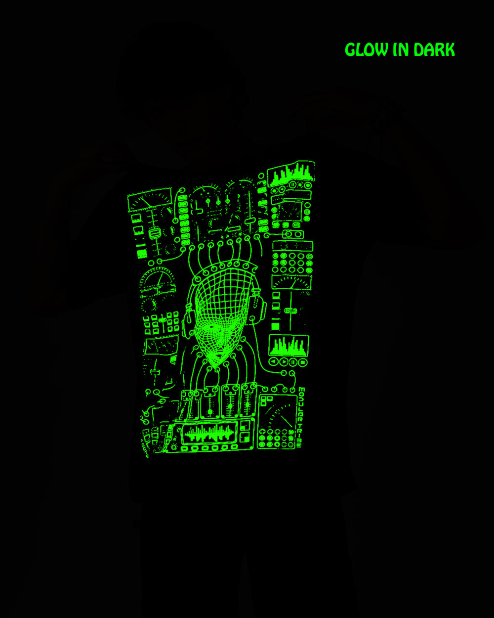 Modular Trance | UV Light Reactive & Glow In Dark | Oversized T-Shirt