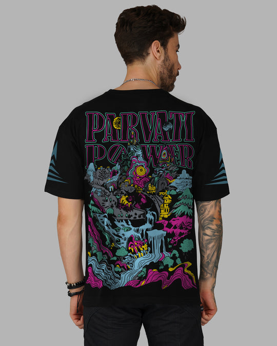 Parvati Power | UV Light Reactive | Oversized Cotton T-Shirt