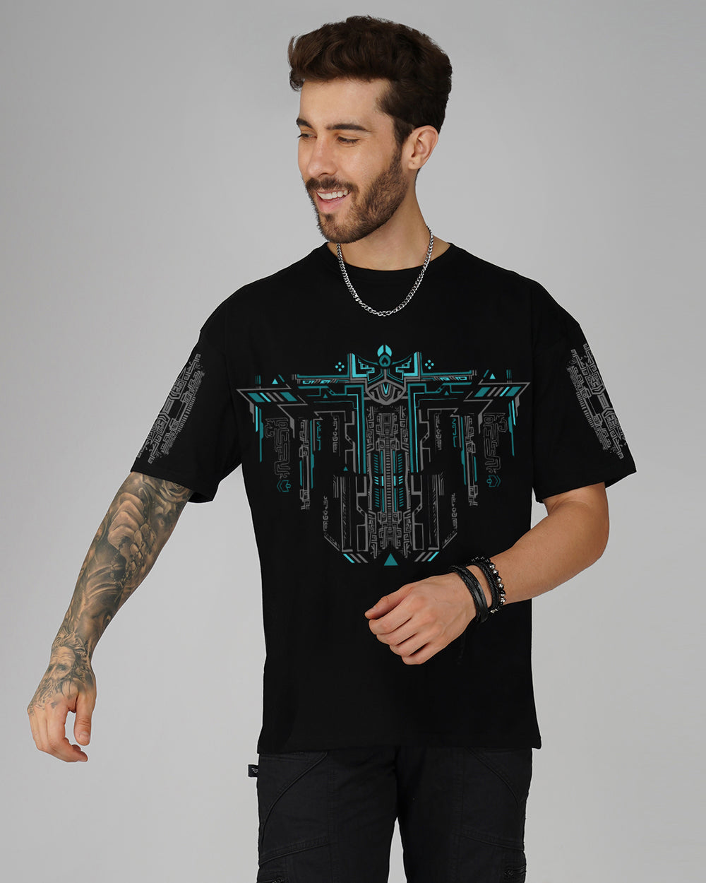 Trinity Machine | UV Light Reactive | Oversized Cotton T-Shirt