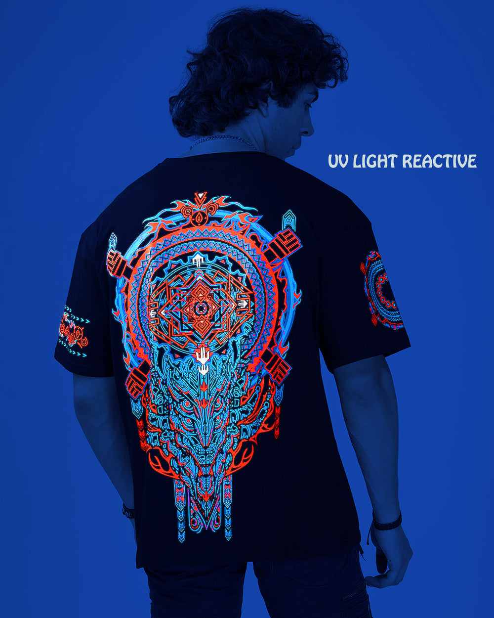 Draco | UV Light Reactive | Oversized Cotton T-Shirt