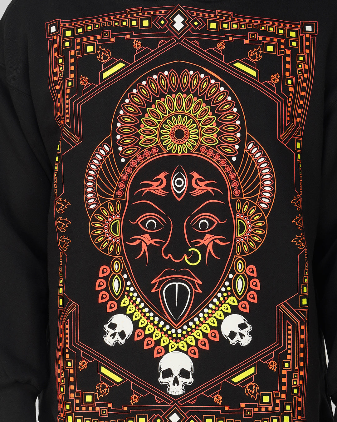 Bhadrakali | Oversized Hoodie | UV Light Reactive & Glow In Dark