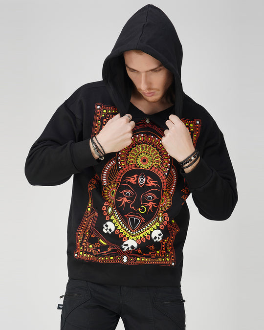 Bhadrakali | Oversized Hoodie | UV Light Reactive & Glow In Dark