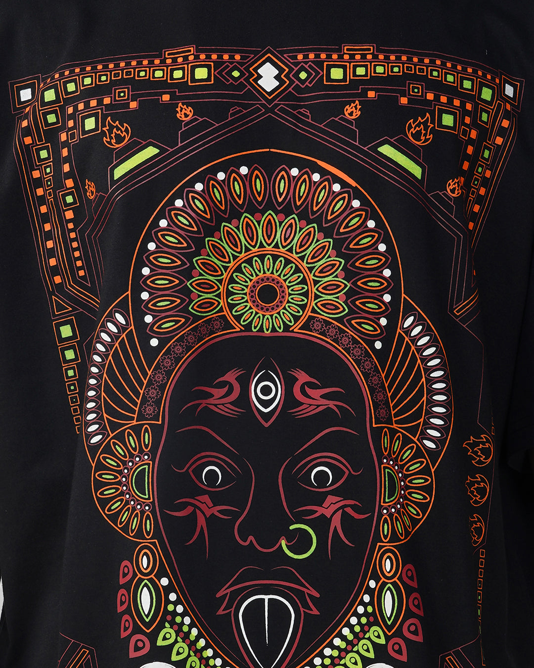 Bhadrakali | UV Light Reactive & Glow In Dark | Oversized T-Shirt