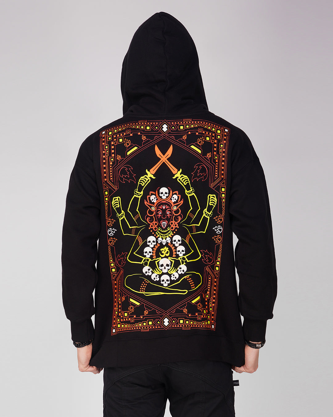 Bhadrakali | Oversized Hoodie | UV Light Reactive & Glow In Dark