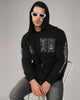 Shamanic zip up Cotton Hoodie UV Light Reactive