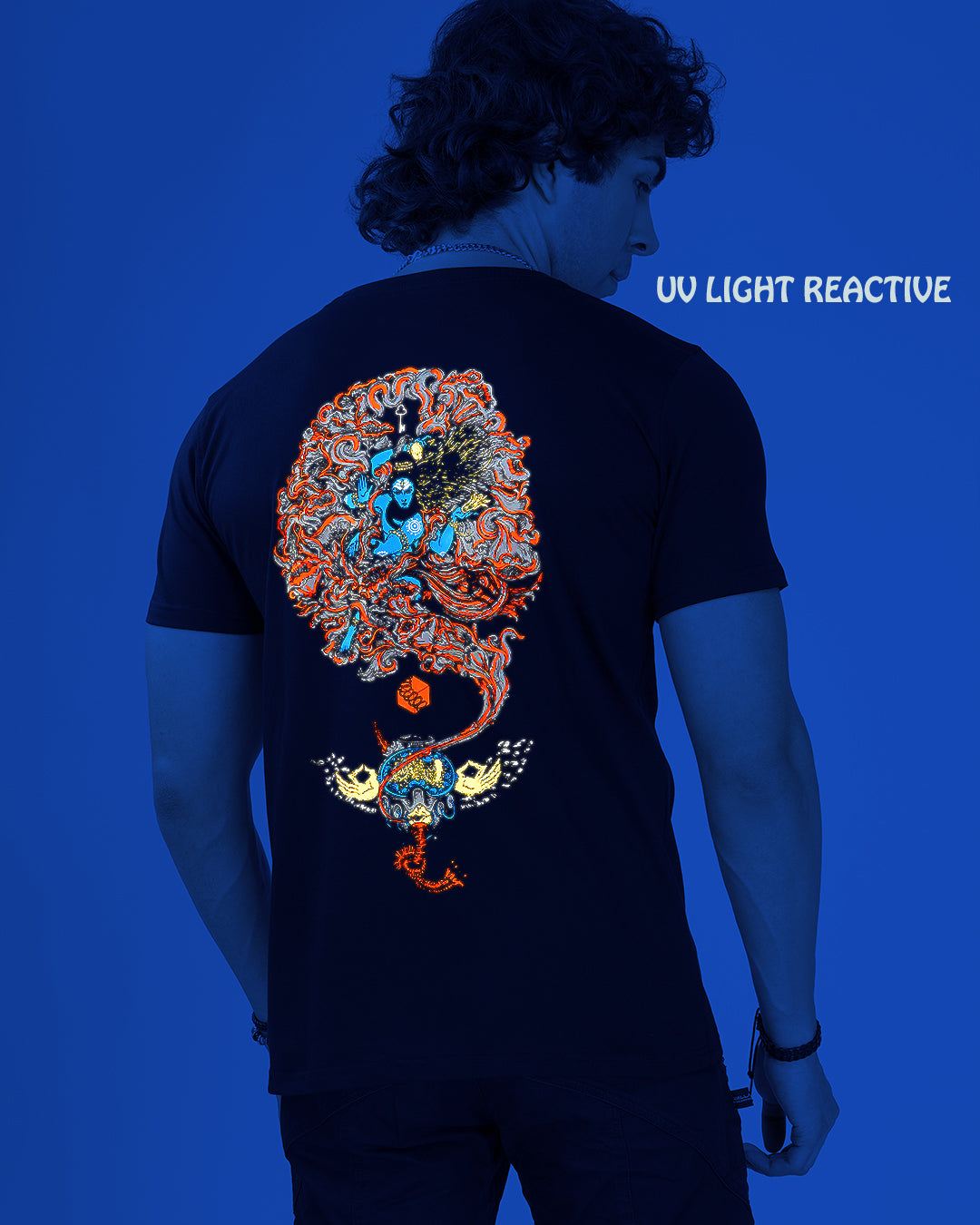 Shiva Tandav | UV Light Reactive | Regular Fit T-Shirt