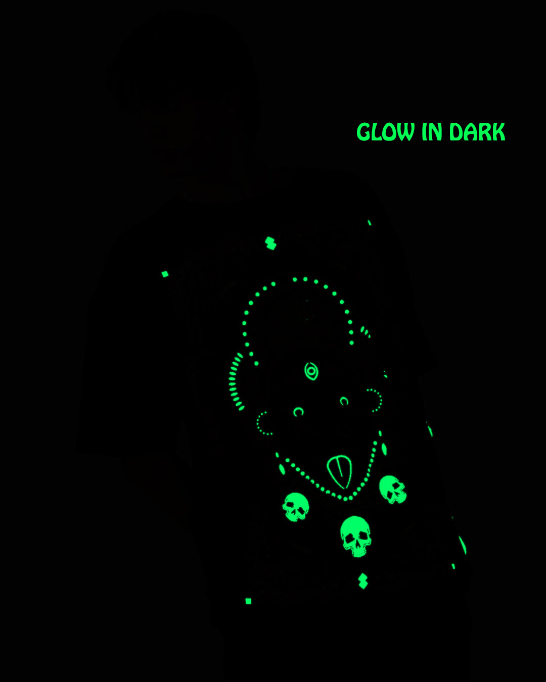 Bhadrakali | UV Light Reactive & Glow In Dark | Oversized T-Shirt