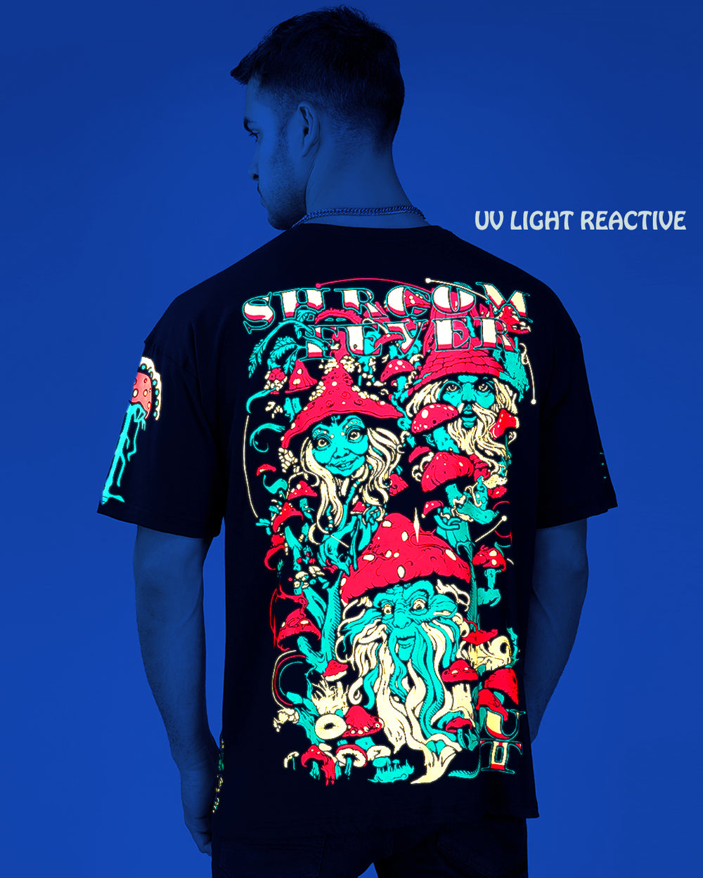 Shroom Fever | UV Light Reactive | Oversized T-Shirt