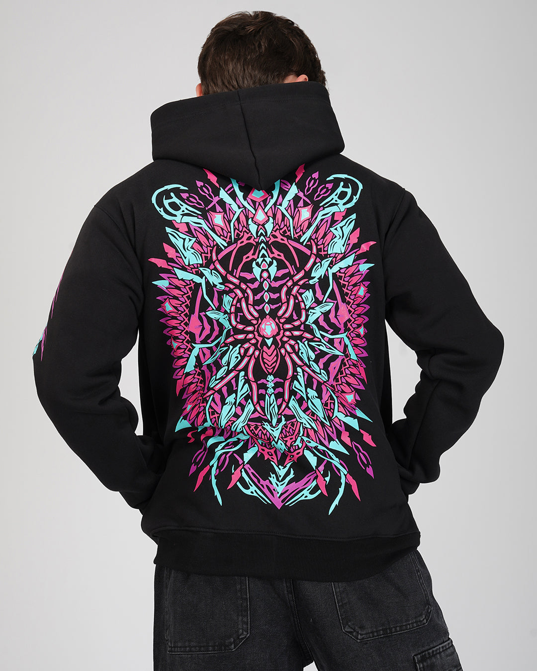 Arakan | Zip-Up Cotton Hoodie UV Light Reactive