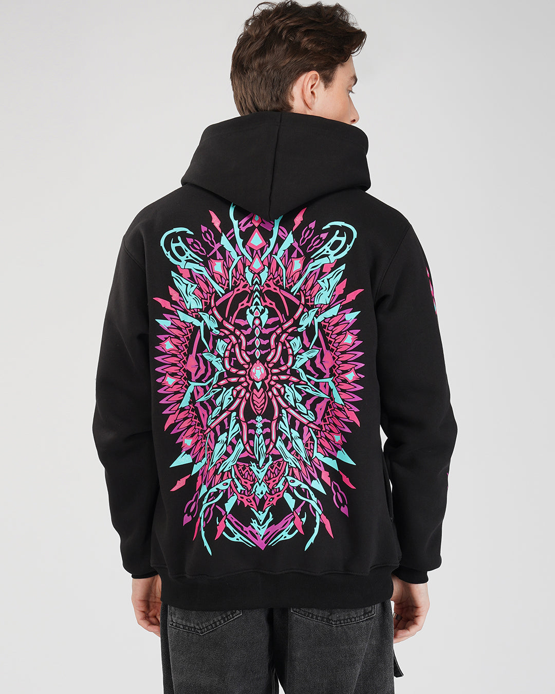 Arakan | Zip-Up Cotton Hoodie UV Light Reactive