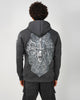 Aztec Dragon | Dark Grey Puff Printed Relaxed Fit Hoodie