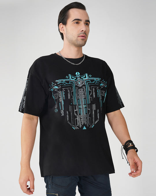 Trinity Machine | UV Light Reactive | Oversized Cotton T-Shirt