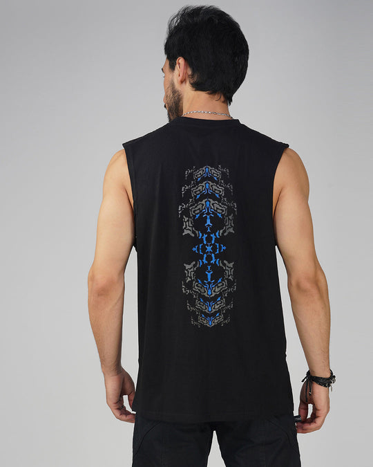 Altering Pattern UV Light Reactive Plus Glow in Dark Cotton Tank Tees