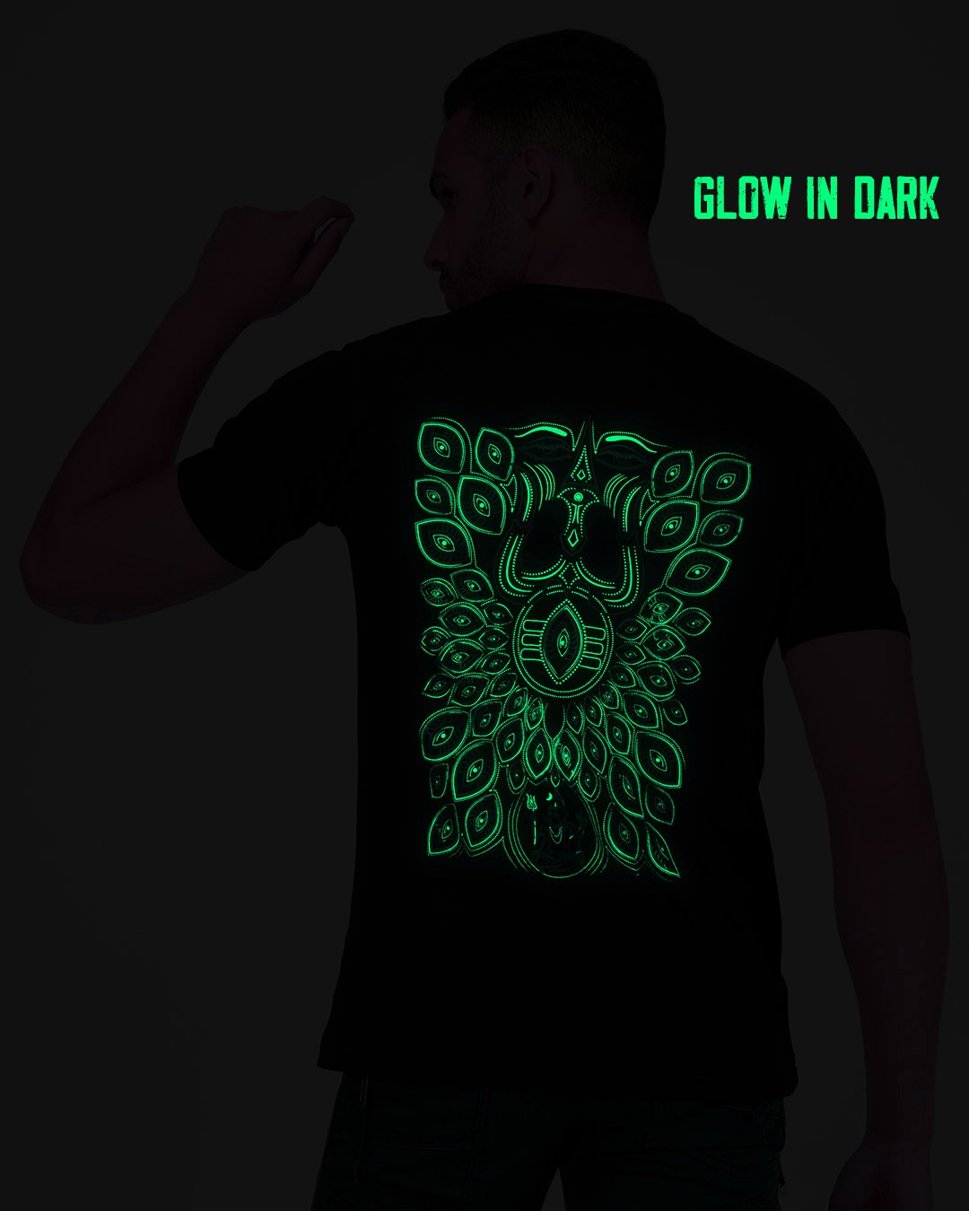 Shiva Trishul UV Reactive & Glow in the Dark T-Shirt