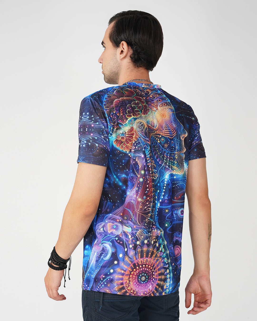 Cosmic Connection Full Printed Half Sleeve T-shirt