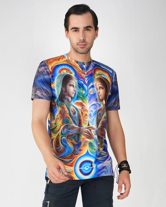 Quantum Yin Full Printed Half Sleeve T-shirt