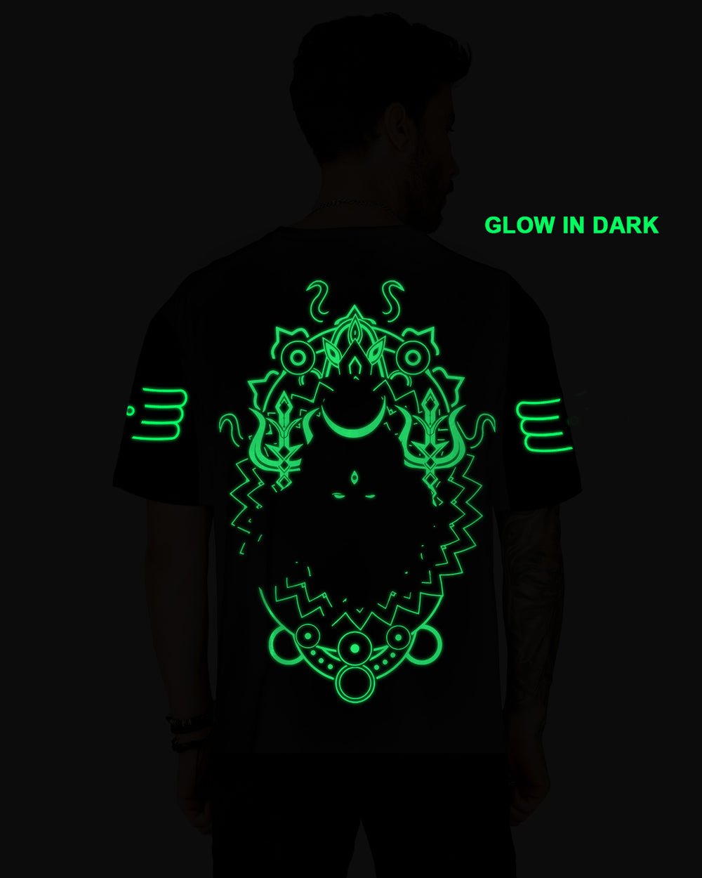 Shiva | UV Light Reactive & Glow In Dark | Oversized T-Shirt