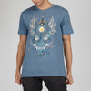 Oni Round Neck Half Sleeve Ocean Blue Color T-Shirt