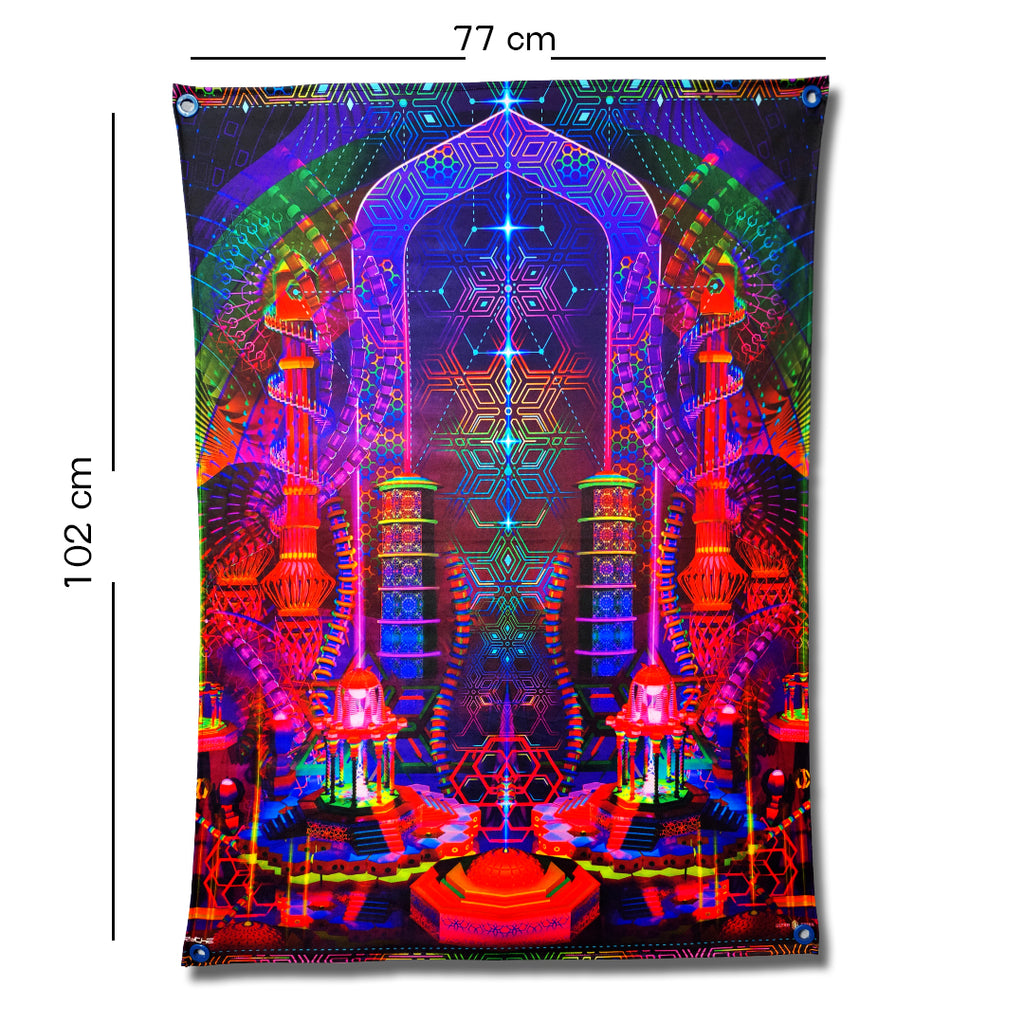 Psychedelic Tapestry Ayahuasca Fluorescent Print Fabric Backdrop