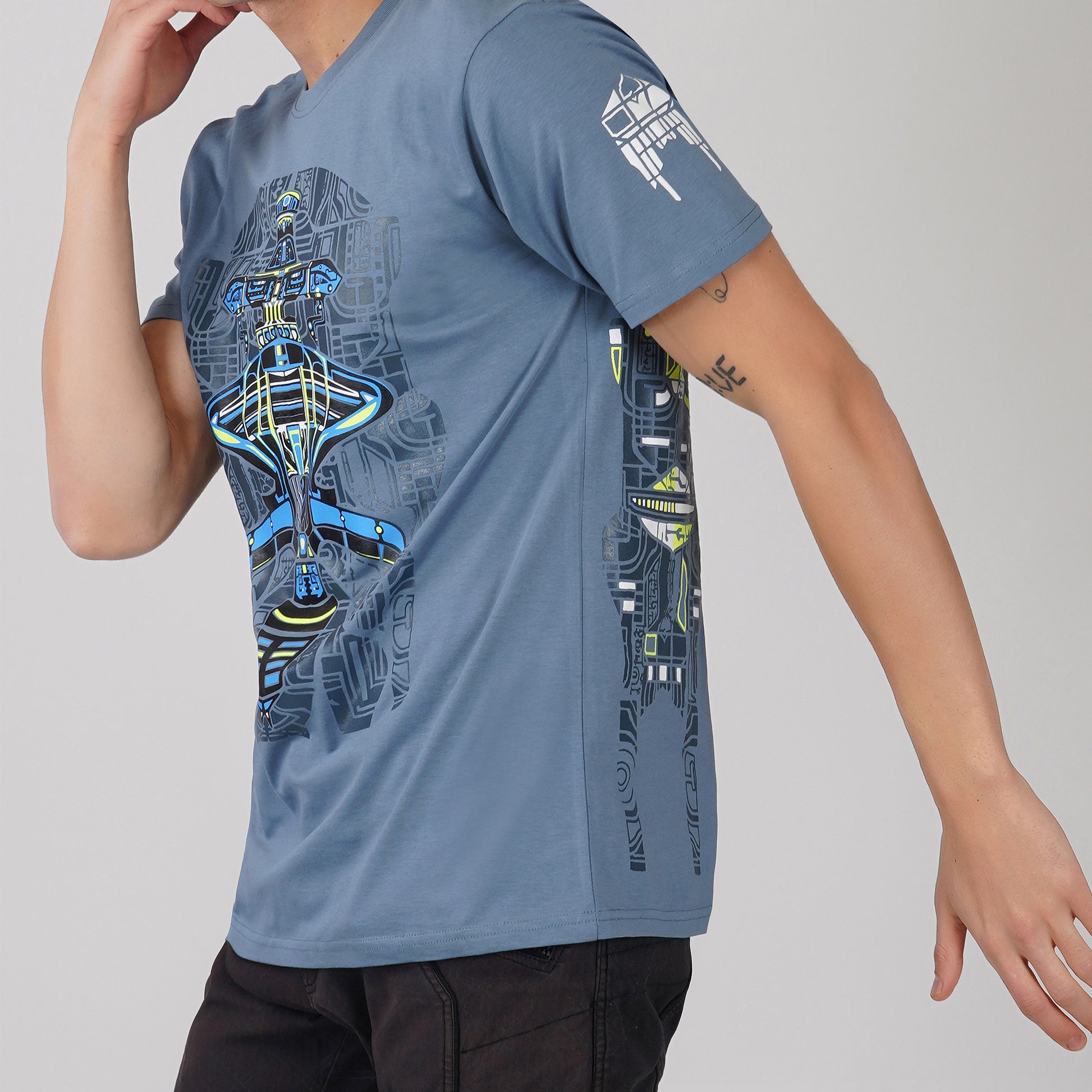 Buy TEES TRIBE Pure Cotton Half Sleeve Printed Oversized,Drop
