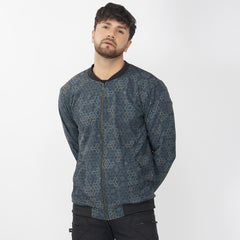 Circuil Hexagon Full Printed Reversible Bomber Jacket