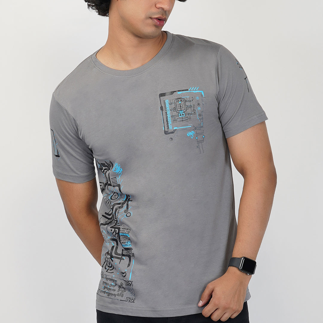 Ghost Round Neck Half Sleeve T-Shirt