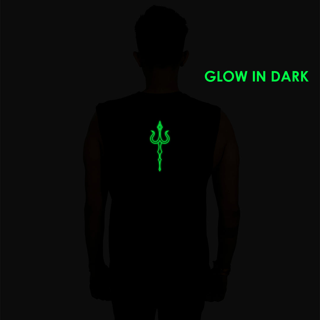 Sacred Trishul UV Reactive & Glow in the Dark Cut Sleeve